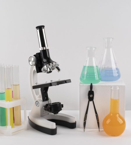 world-science-day-arrangement-with-microscope